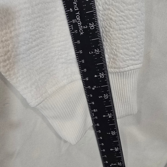 House of Mae Textured Crewneck Sweatshirt Everyday Lounge White XLarge - Picture 5 of 7